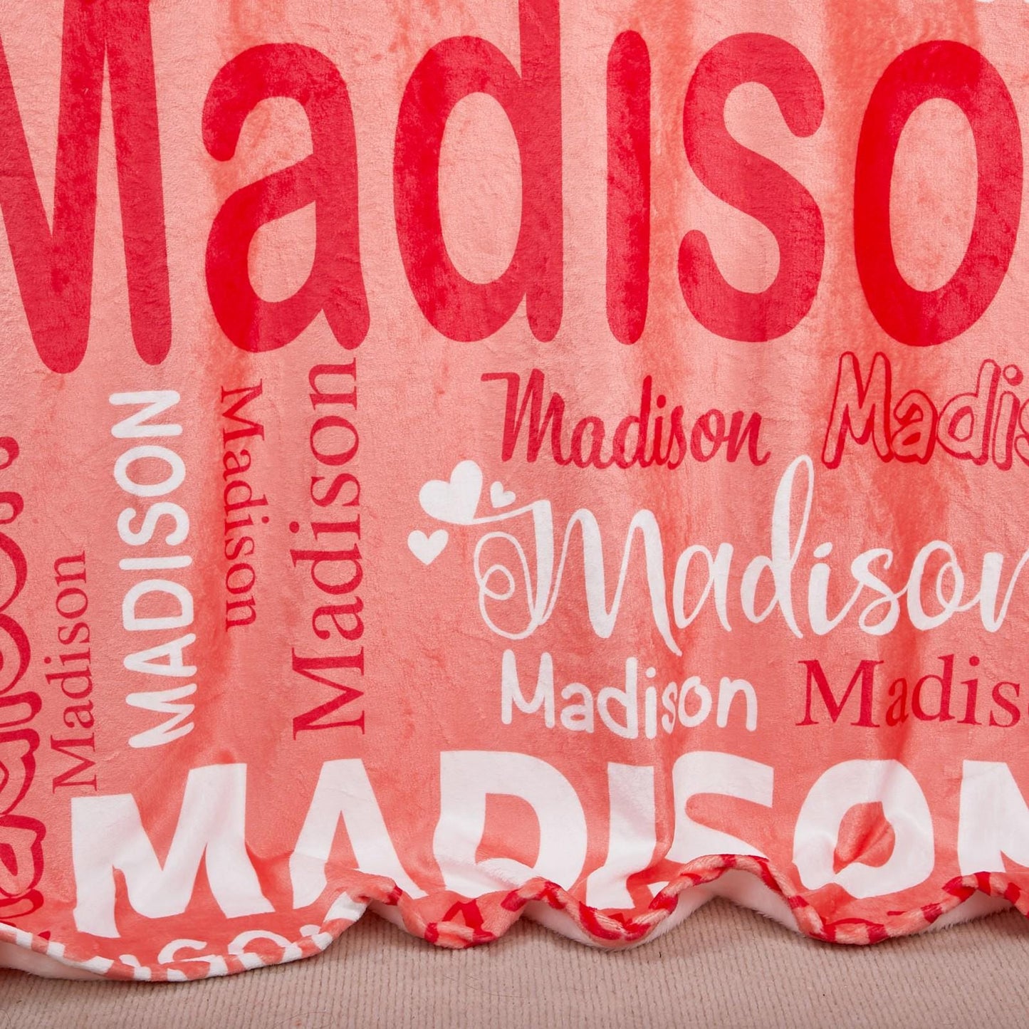 Personalized Name Fleece Blanket, Custom Word Cloud, Newborn Gift,Gift for Kids