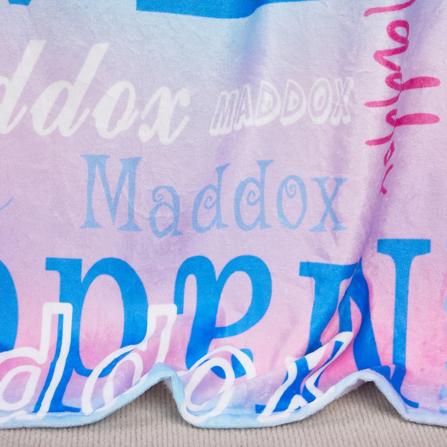 Personalized Name Fleece Blanket, Custom Word Cloud, Newborn Gift,Gift for Kids