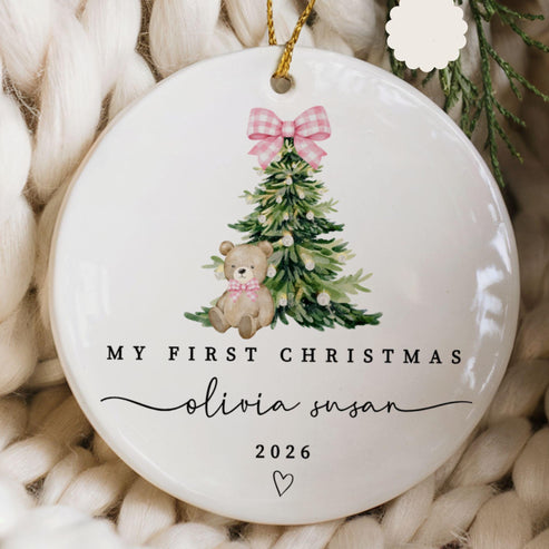 How to personalize the baby girl's first Christmas ornament